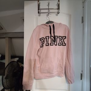 Victorias secret pink hoodie fur inside hood